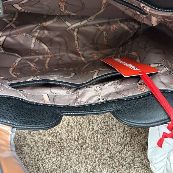 Montana West Black and Brown Shoulder Bag - Picture 8 of 14